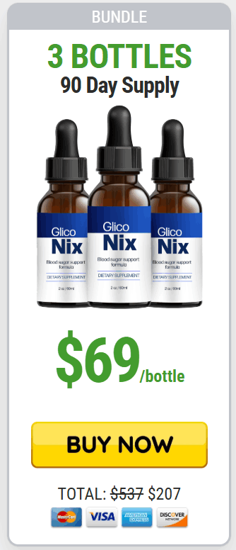 Gliconix Bulk Offer: 3 bottles for $207 ($69 per bottle)